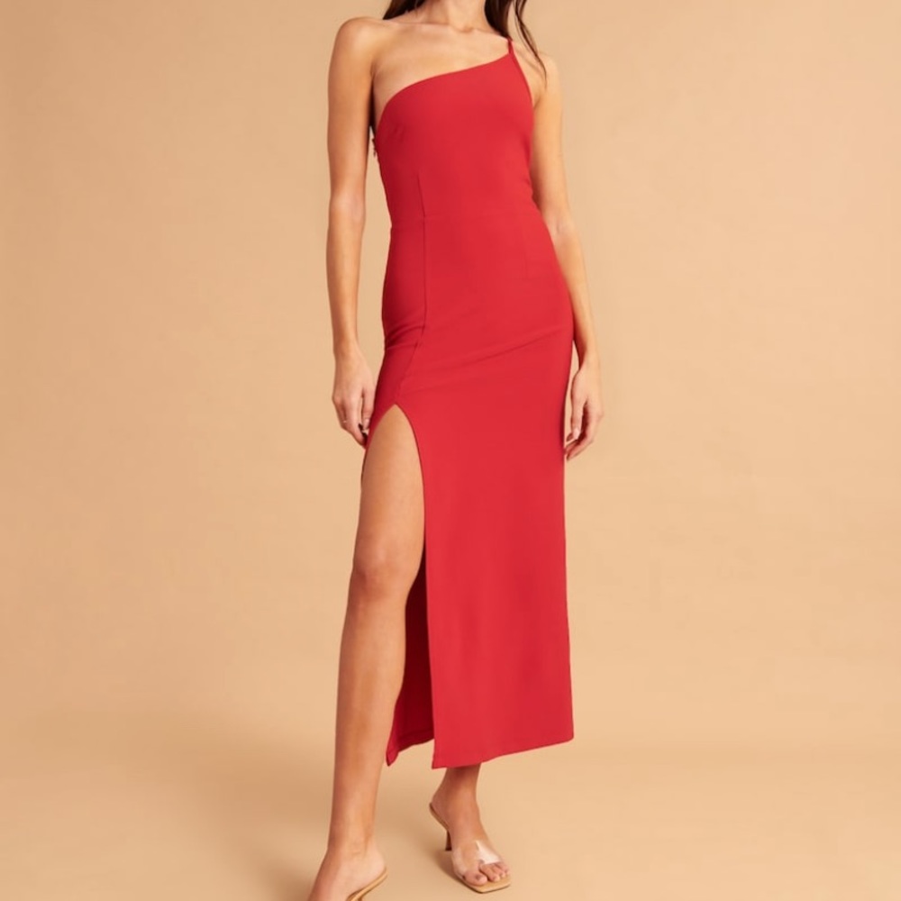 Abercrombie red one shoulder dress